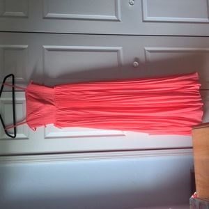 Fame and Partners The Erina Pleated Dress in Coral Size 2 NWT